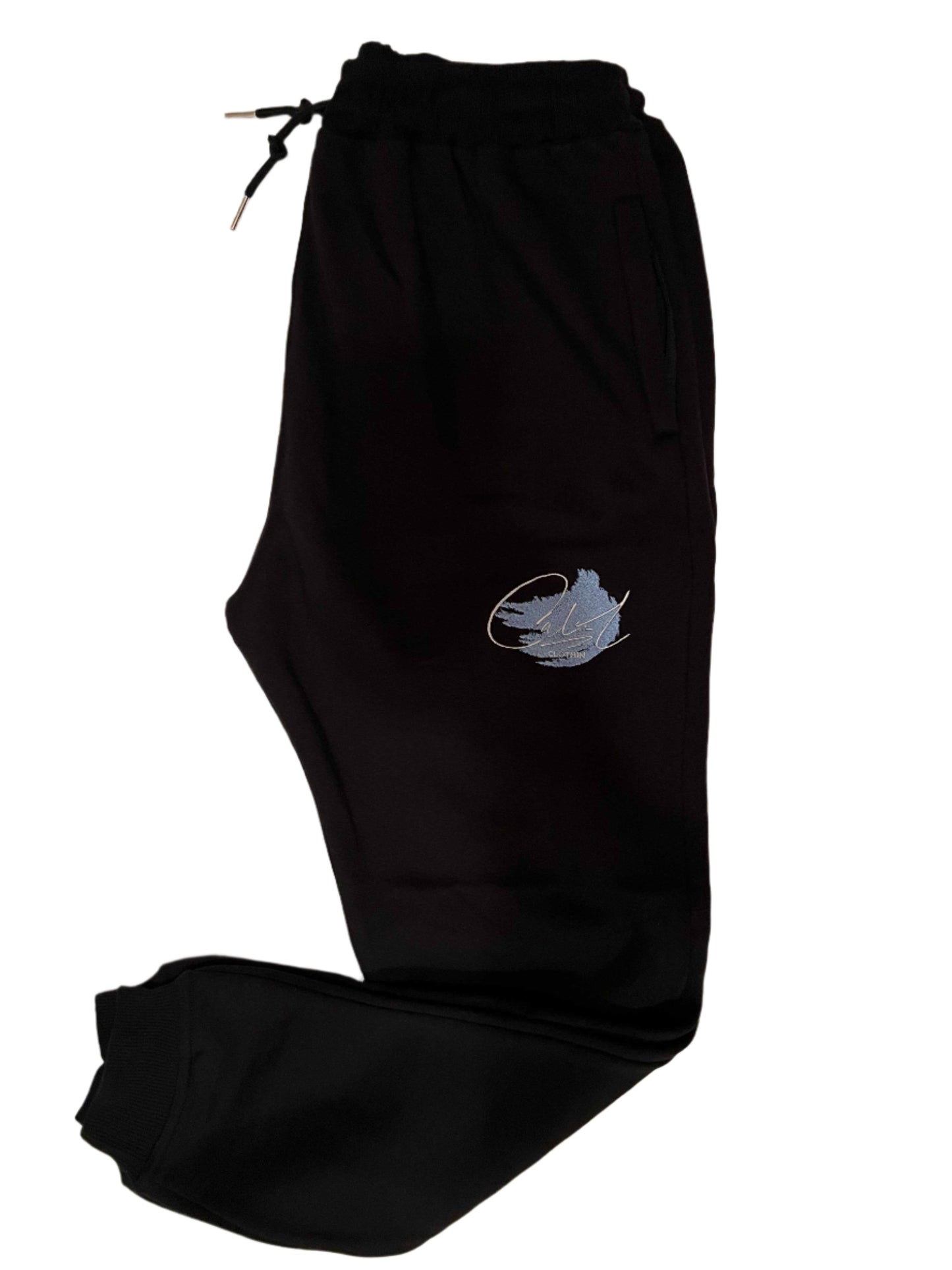 Cal-L Tracksuite (Black with Blue Print)